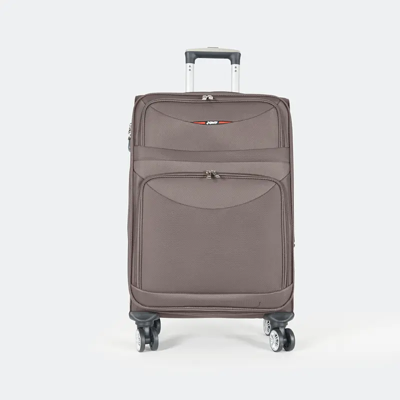 Maleta de viaje blanda extensible 56cm/66cm/76cm/86cm, 10kg/15kg/20kg/23kg, de tela poliéster Pissa Marrón