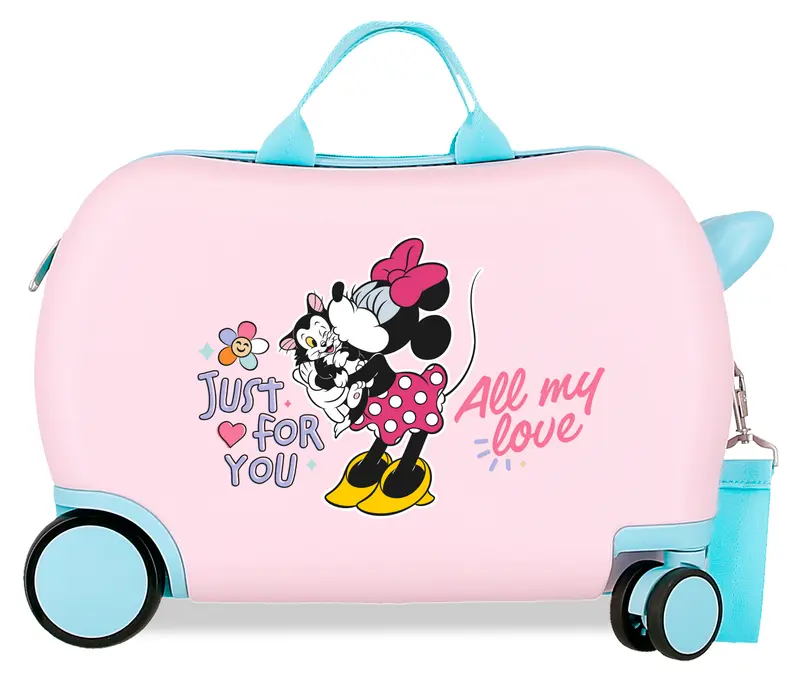 MALETA INF.ABS 4R.(2 MULTI.) 45CM. MINNIE ALL MY LOVE ROSA-T