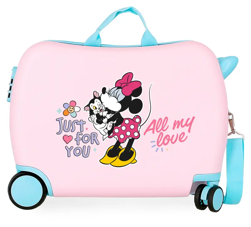 MALETA INF.ABS 4R.(2 MULTI.) 50CM. MINNIE ALL MY LOVE ROSA-T