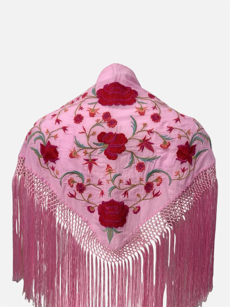 Mantón Ágata Niña Rosa Bebe
