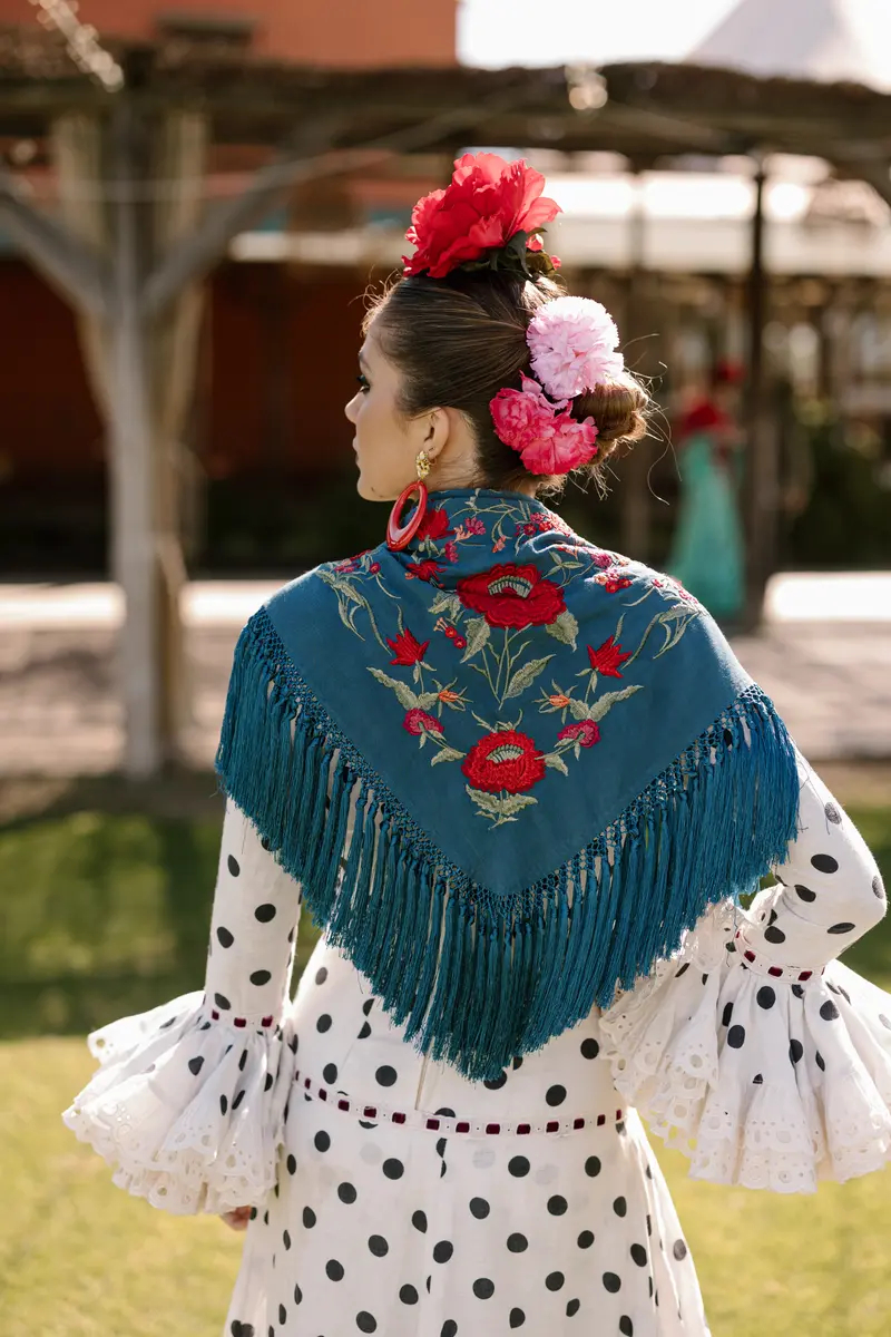 Mantón Capri Doble Azul