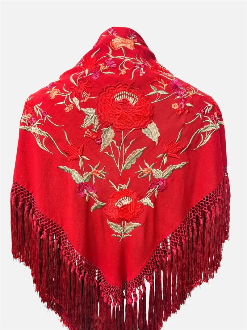 Mantón Doble Capri Rojo