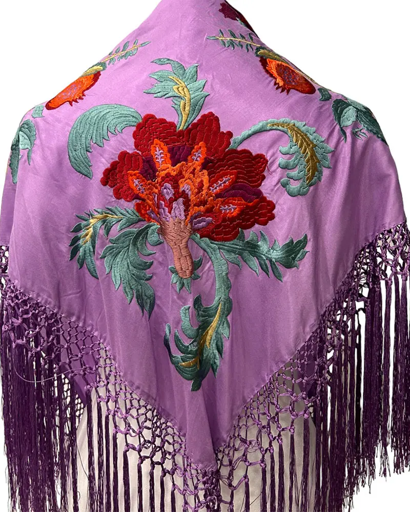 Mantón Granada Malva