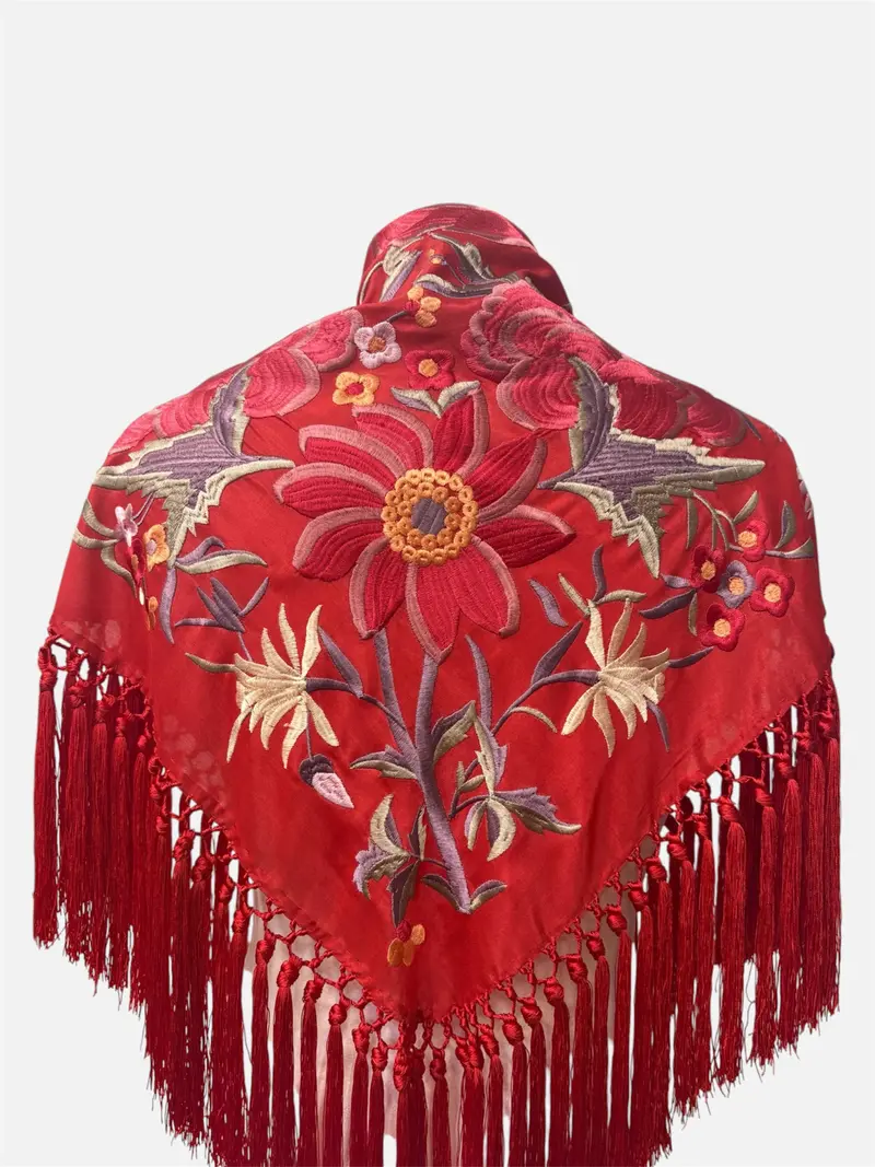 Mantón Hawaii Rojo