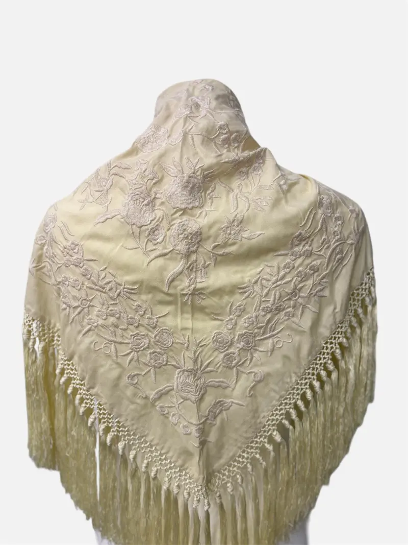 Mantón Mykonos Crema