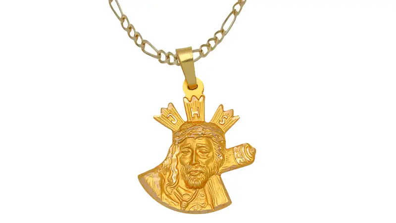 Medalla Cristo del Gran Poder en Silueta y Cadena