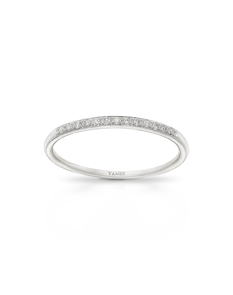 Media alianza Livia diamantes, oro blanco