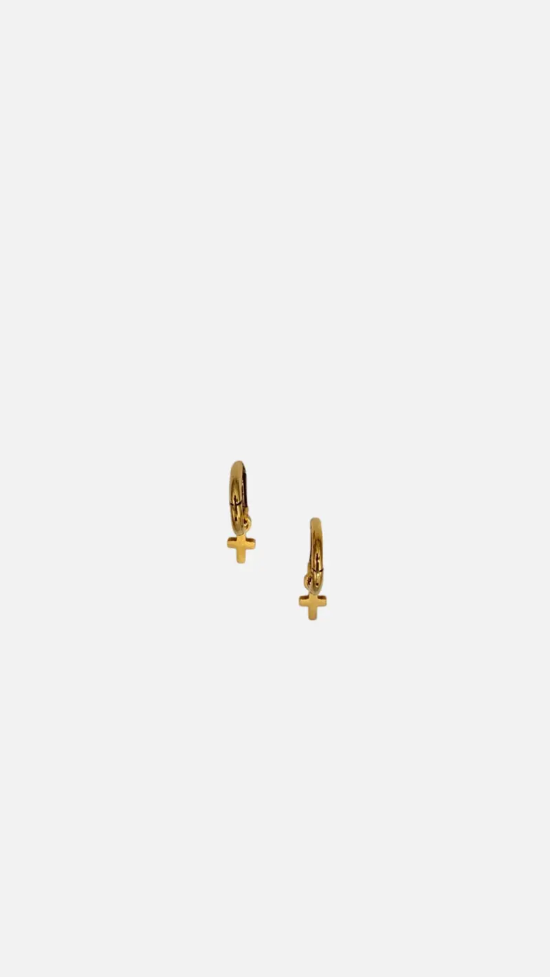 Mini Pendientes Cruz