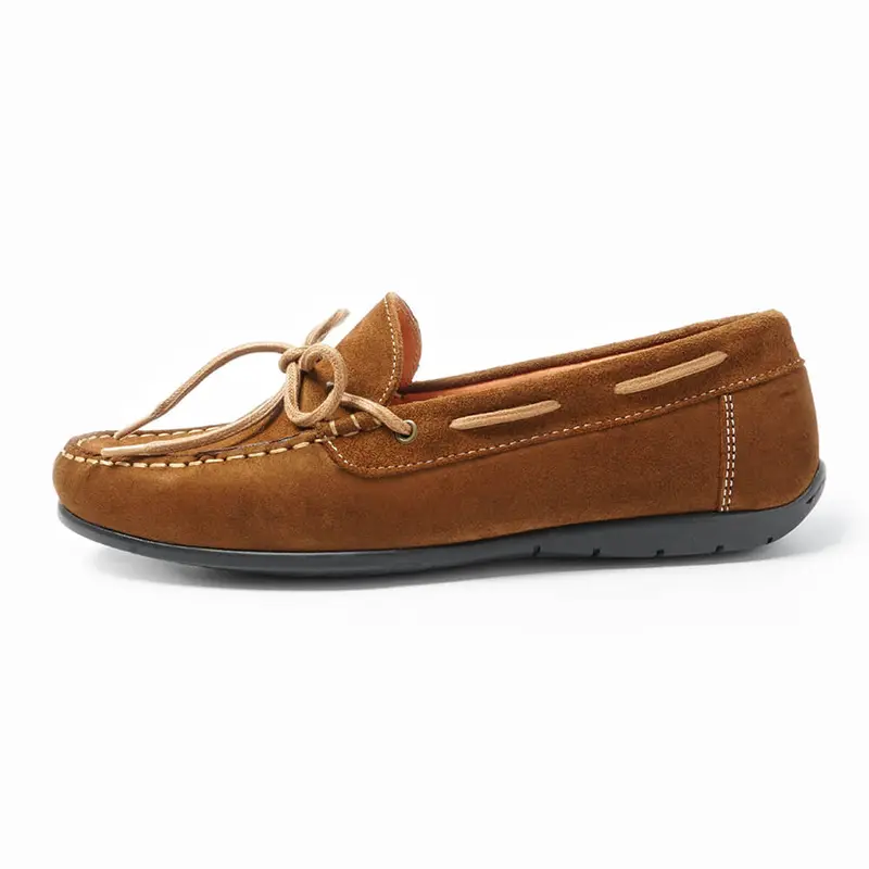 Mocasines de piel ante para hombre Ricard Marrón