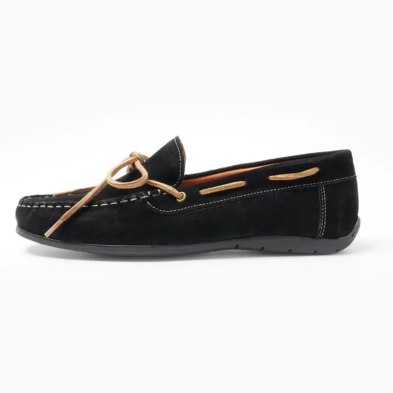 Mocasines de piel ante para hombre Ricard negro
