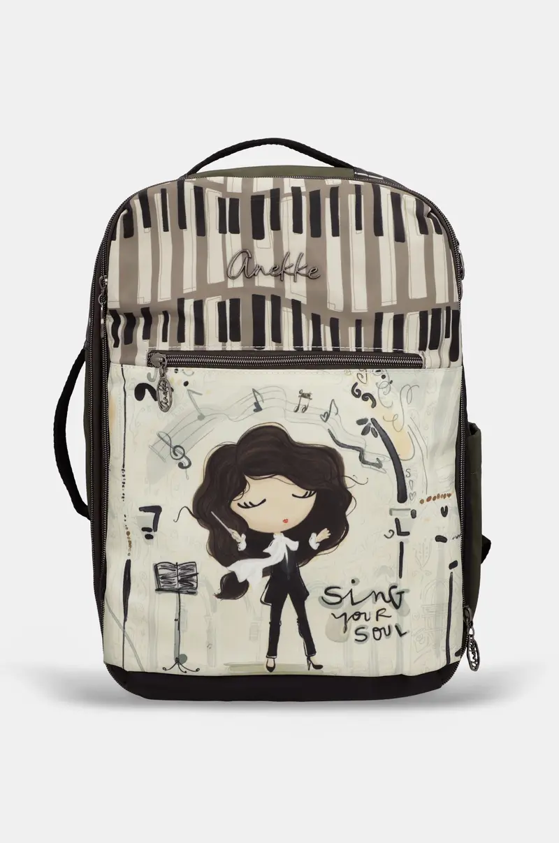 Mochila de viaje estampada Orchestra