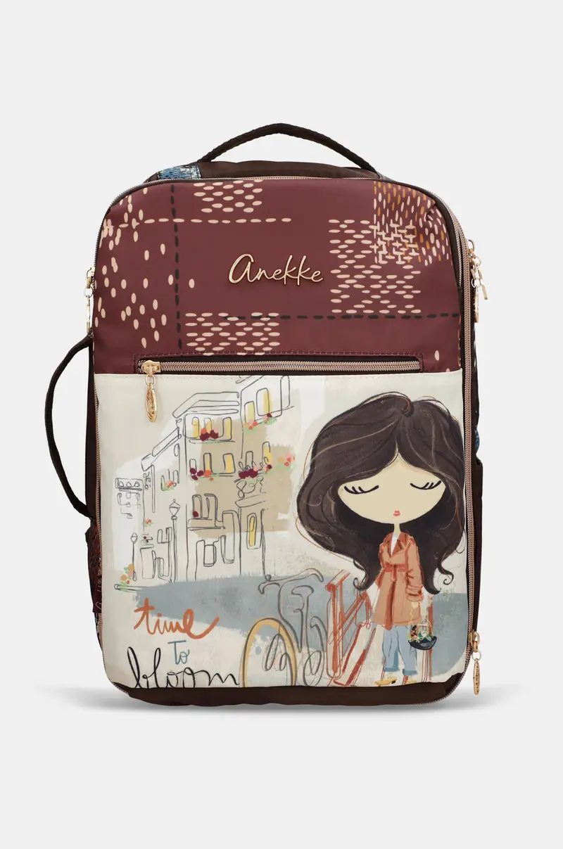 Mochila de viaje estampada Tulip
