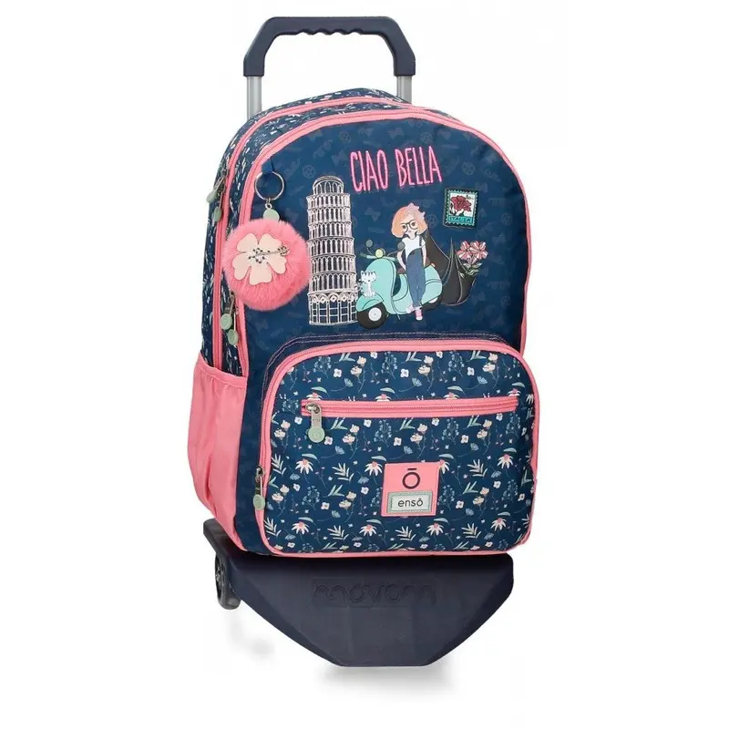 Mochila Enso Ciao Bella  doble compartimento con carro