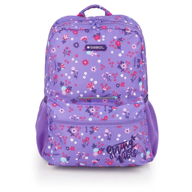 Mochila Escolar VIOLET Adaptable a Carro, Impermeable, Doble Compartimento, Gran Capacidad