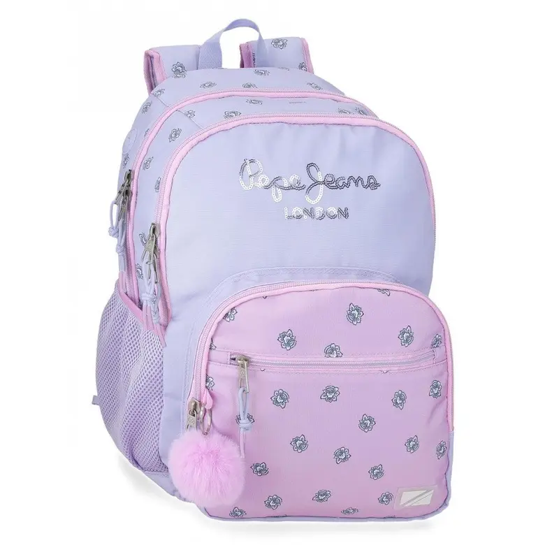Mochila Pepe Jeans Becca dos compartimentos 44 cm adaptable a carro