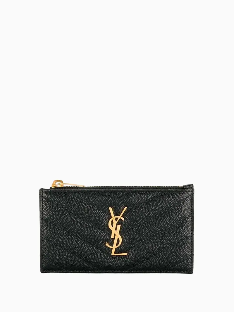 Monogram zip cardholder