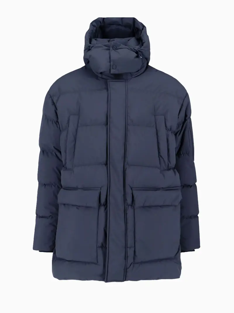 Navy blue puffer jacket