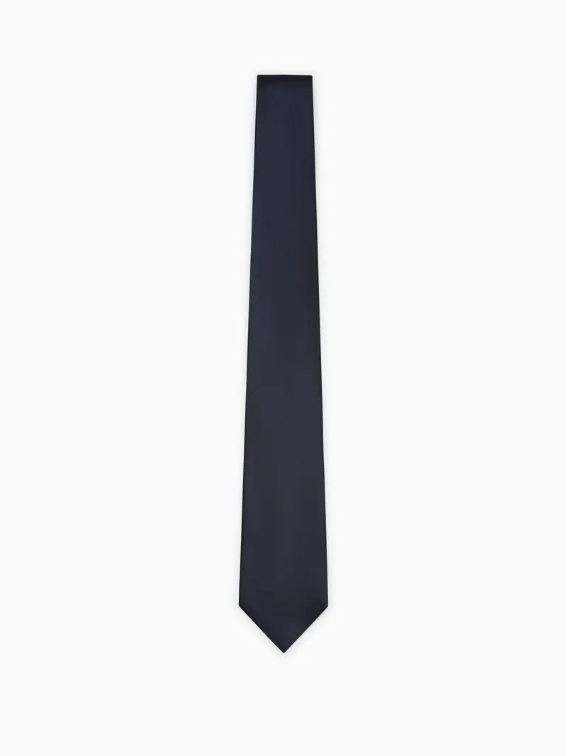 Navy satin tie