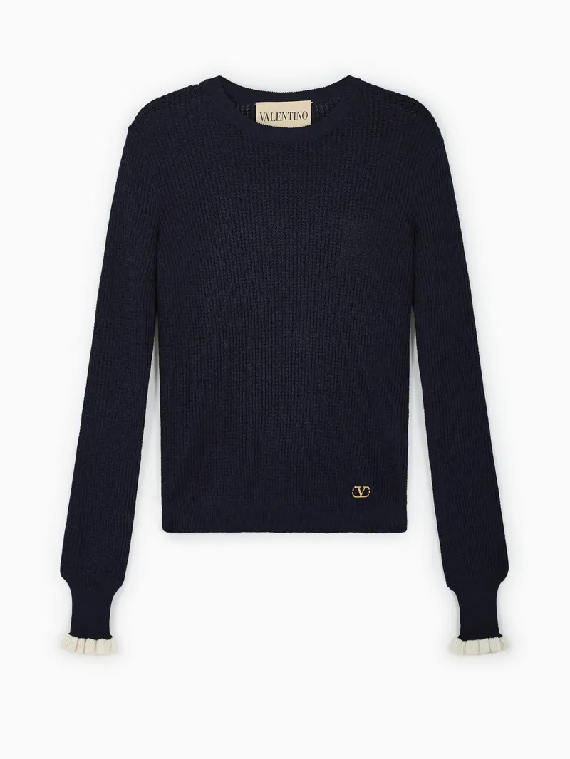 Net knit sweater