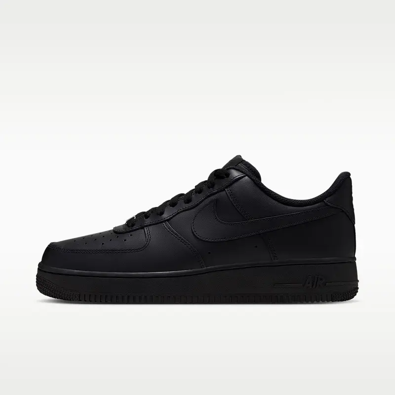 Nike Air Force 1 Low '07 Negra Piel Granulada