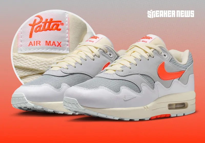 Nike Air Max 1 Patta Waves Blanco Carmesí (con pulsera)