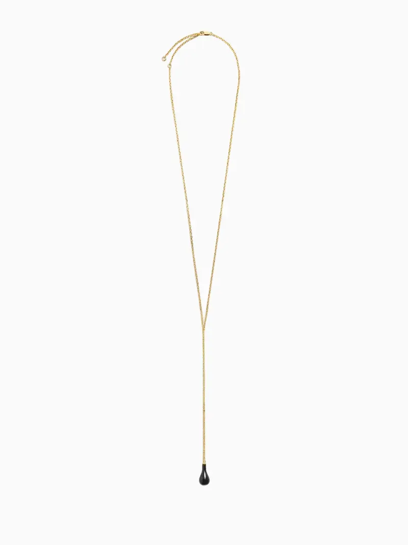 Onyx drop necklace