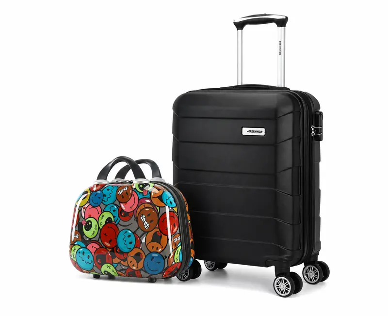 Pack de Maleta Pequeña Extensible + Neceser Emoji de Greenwich
