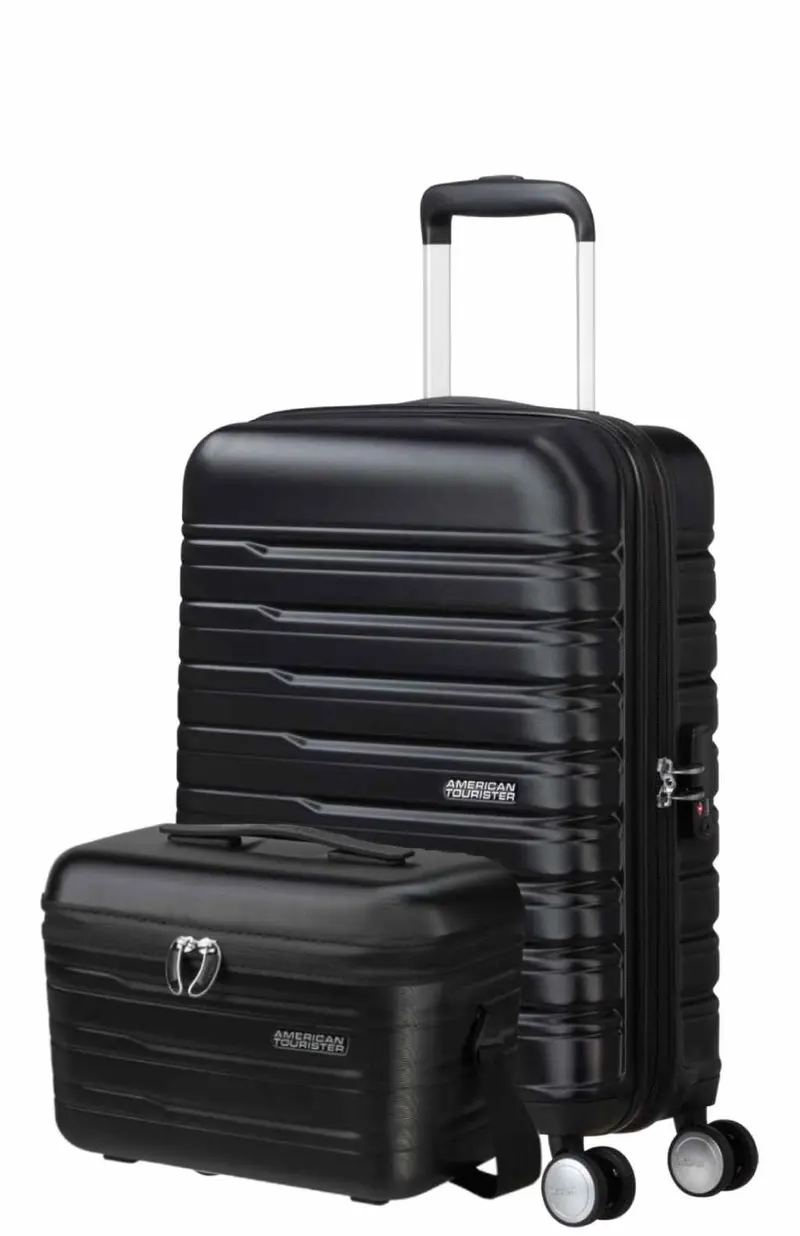 Pack Maleta Cabina + Neceser FLASHLINE de American Tourister - Negro