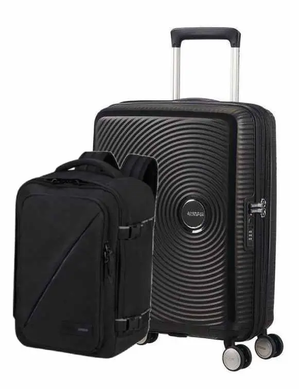 Pack Maleta Cabina SoundBox + Mochila Take2cabin de American Tourister - Negro