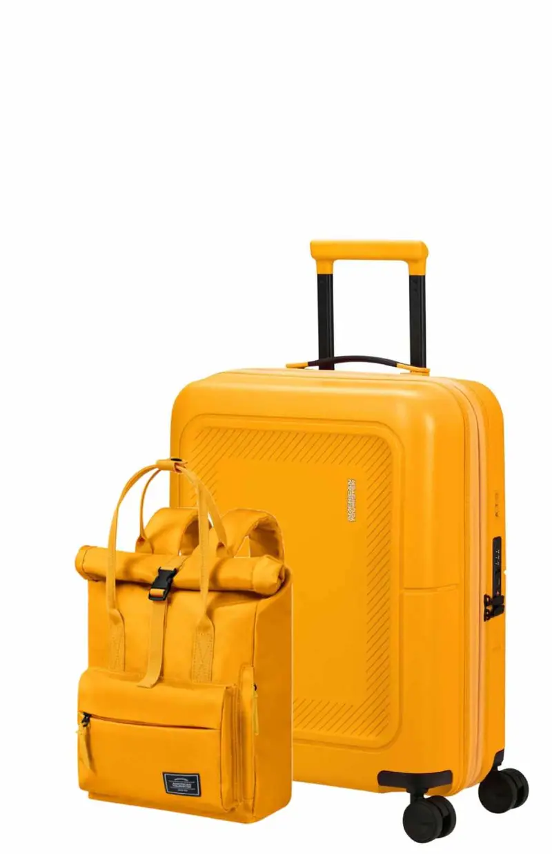 Pack Maleta de cabina Dashpop + Mochila Urban groove de American Tourister - Amarillo