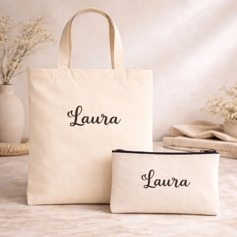 Pack personalizado · Neceser + Bolsa de algodón
