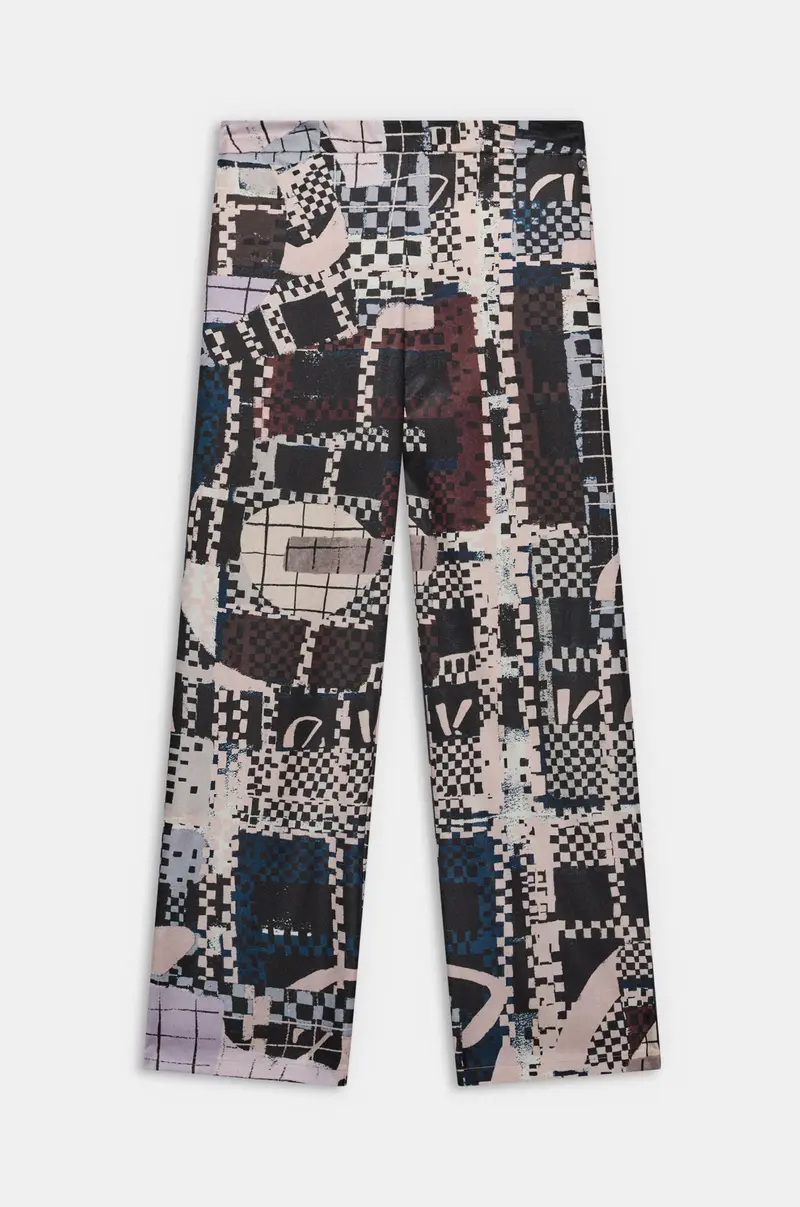 Pantalón estampado de corte amplio