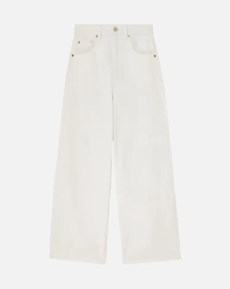 Pantalon Ganni White Denim Lari Jeans