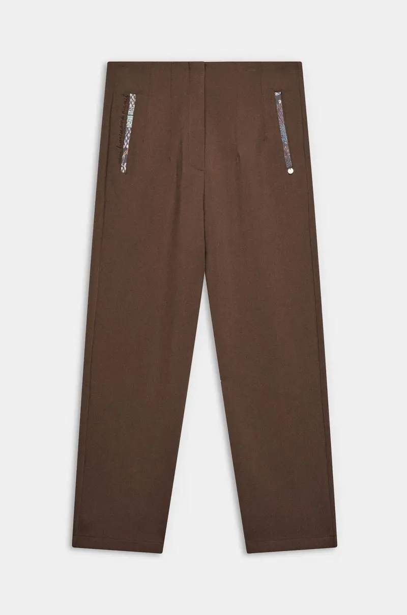 Pantalón recto marrón