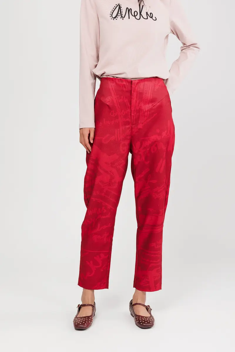 Pantalones burdeos