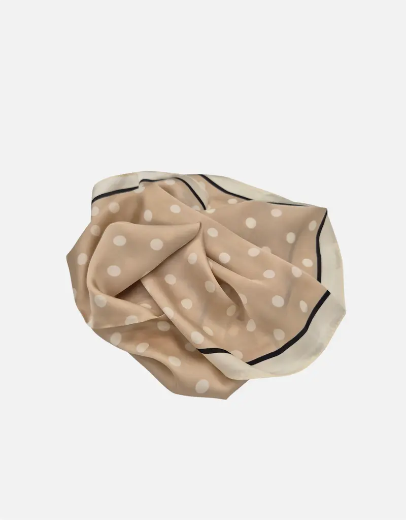 Pañuelo Lunares Beige