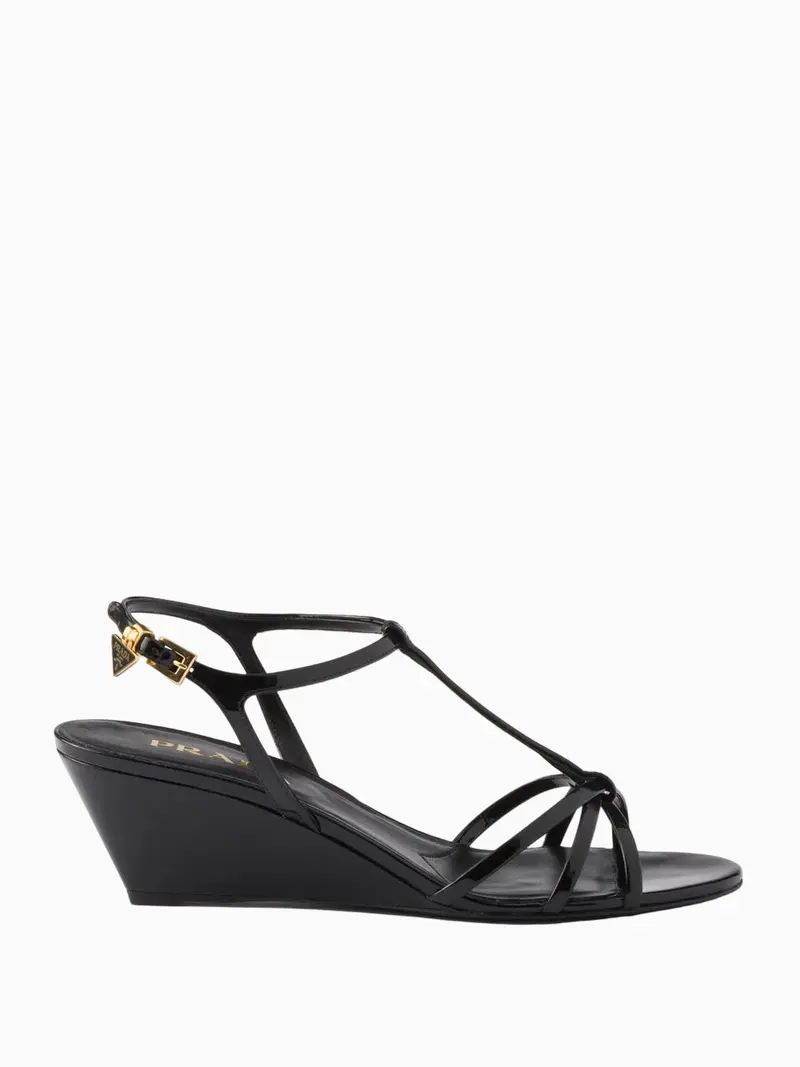 Patent leather sandals