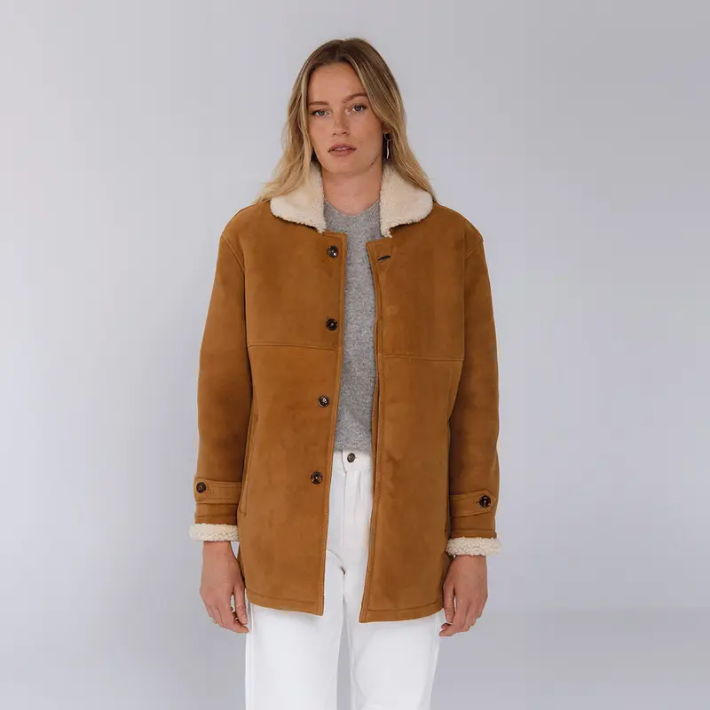Pelliza de piel Camel