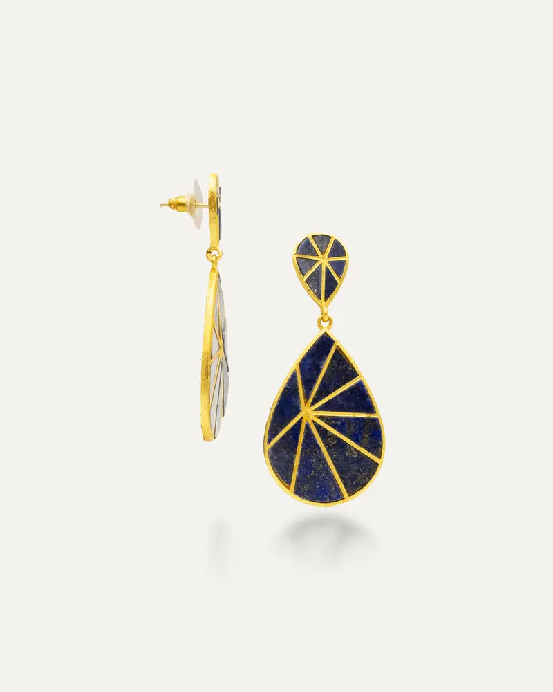 Pendiente Dorado Ammar Lapislazuli