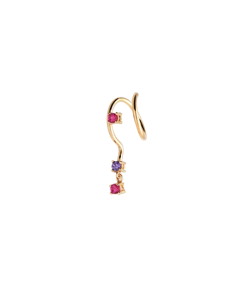 Pendiente espiral oro Carmen