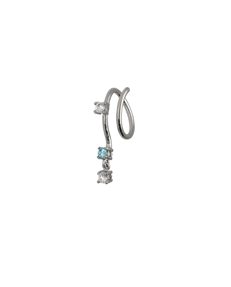 Pendiente espiral plata  Carmen
