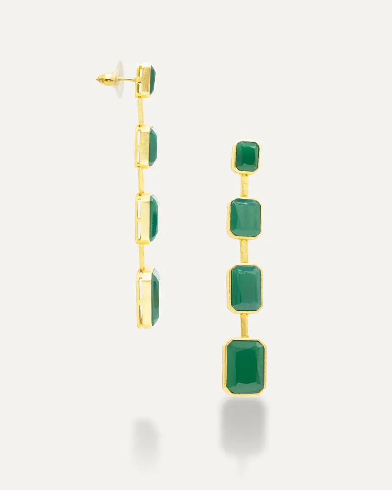 Pendiente Lady Dee Onix Verde