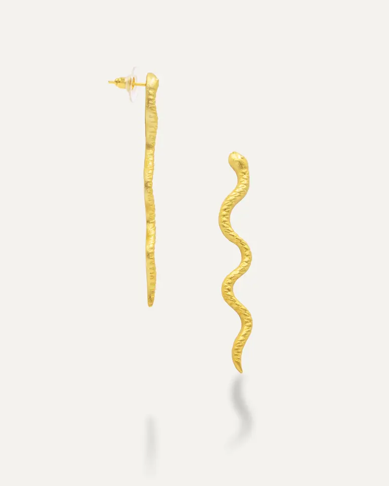 Pendiente Snake Dorado