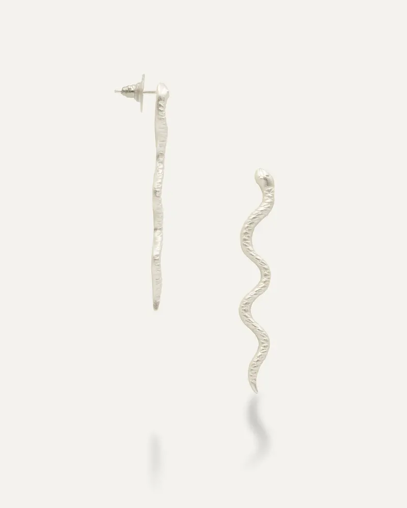 Pendiente Snake Plata