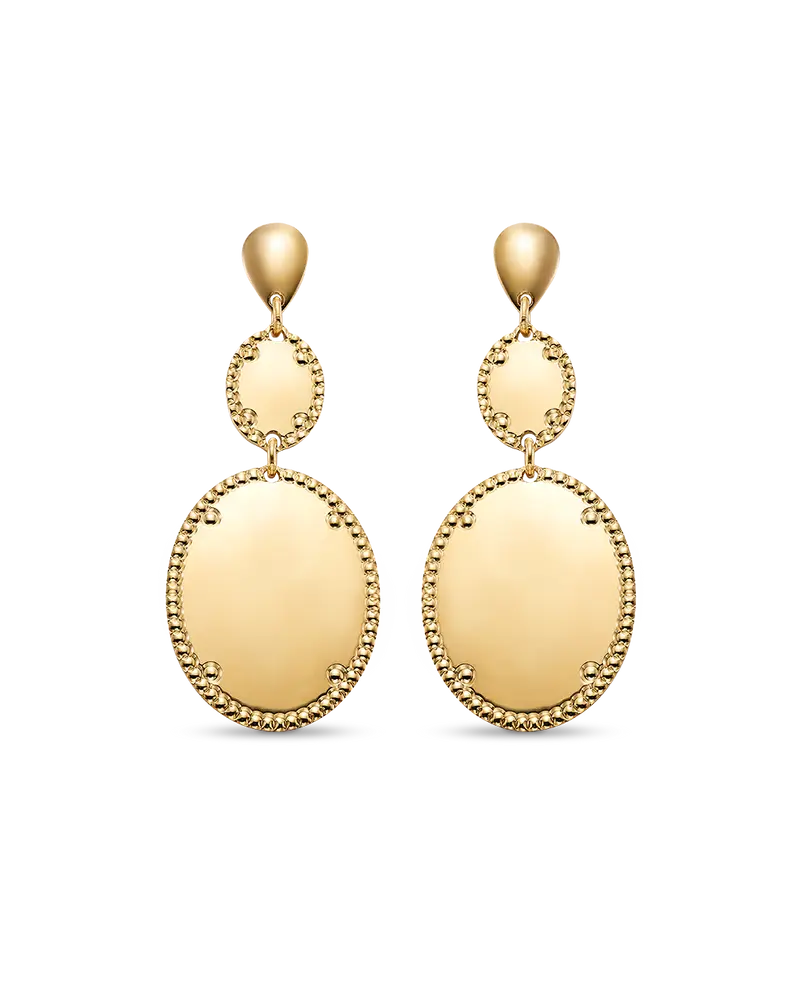 Pendientes Abrás, plata dorada