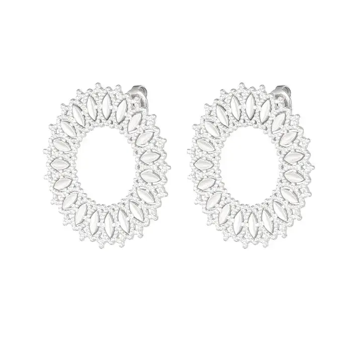 Pendientes acero sol acabado plata