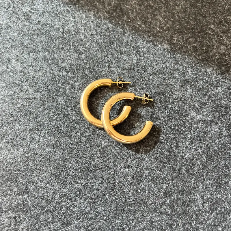 Pendientes AROS 3CM DORADO