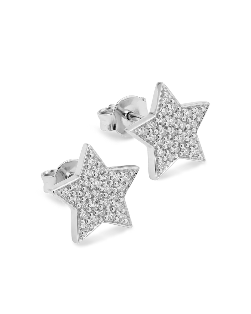 Pendientes Bambina diamantes, oro blanco