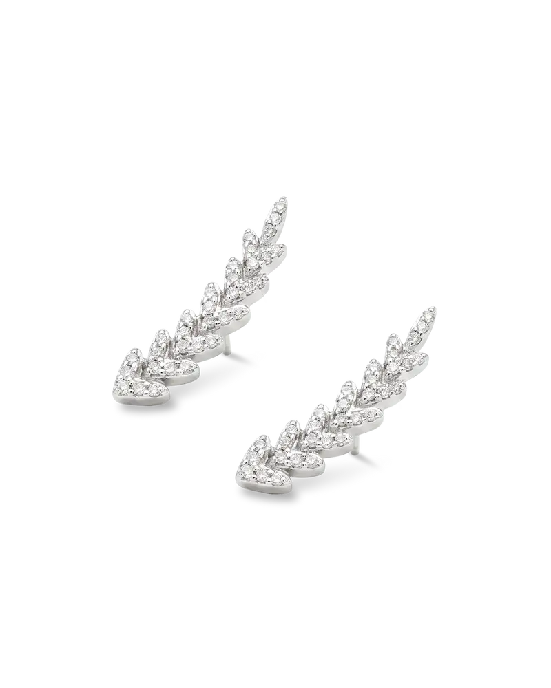Pendientes Bambola diamantes, oro blanco