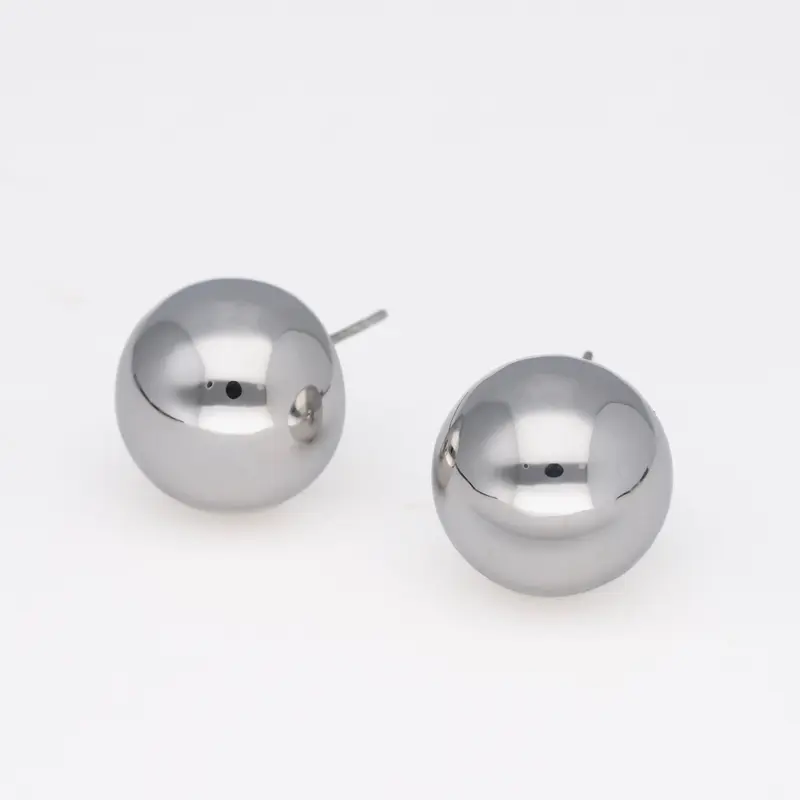 Pendientes Bola plata de ley 20 mm